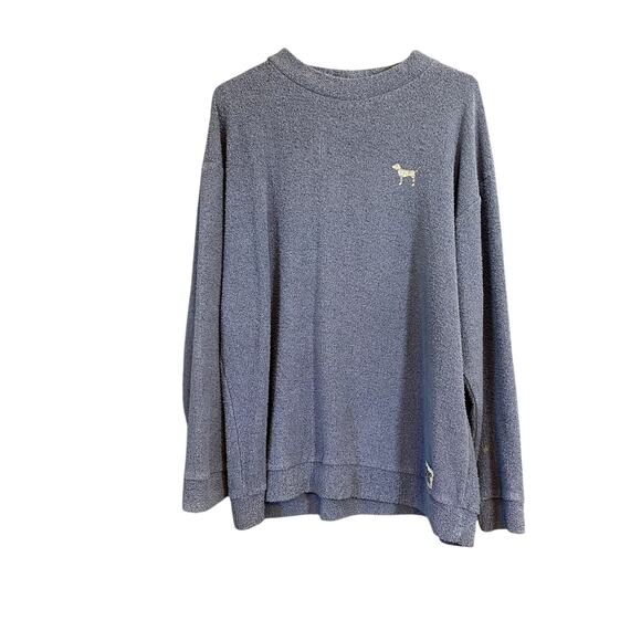 Victoria's Secret Pink Tops - Pink Victoria Secret Womens Large L Blue Sweatshirt Long Sleeve Comfy Textured